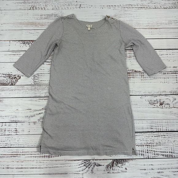 Mo:vint size Large Black & White Striped Shirt Dress - Picture 10 of 11